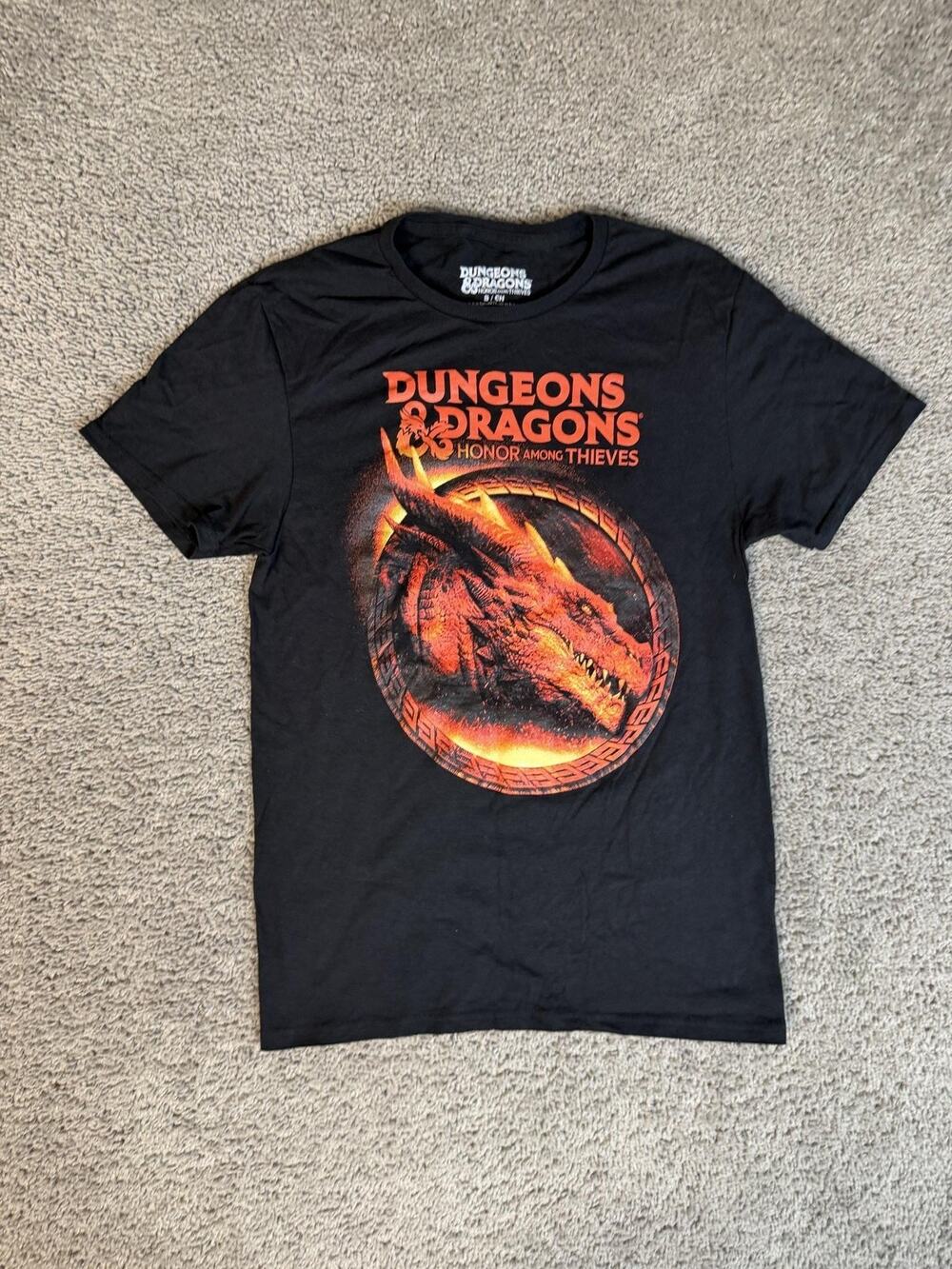 Dungeons & Dragons Shirt Mens S Black Honor Among Thieves Crew Neck Cotton